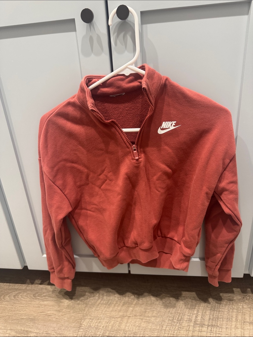 Nike Women's Half-Zip Cowl Sweatshirt in Terracotta